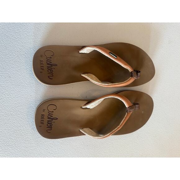Reef Cushion Women's Comfort Flip Flop Brown Sandals Size 9 - Picture 4 of 5
